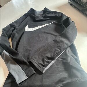 Boys Nike Thermal Black and Gray Long Sleeve